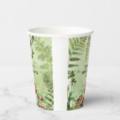 Rustikale Waldlandschaft Pilze Pilze Fungi Ferns Pappbecher (Rechts)