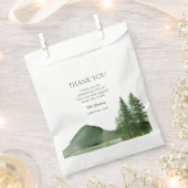 Rustikale Waldlandschaft Pinienwald Hochzeit Danke Geschenktütchen (Ausgeschnitten)