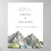 Rustikale Waldlandschaft Verlobung willkommen Poster (Vorne)