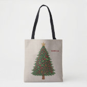rustikale Waldlandschaft Weihnachtsbaum Tasche (Vorderseite)