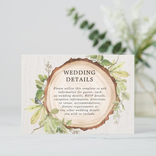 Rustikale Waldlandschaften Begleitkarte (Stehend Vorderseite)