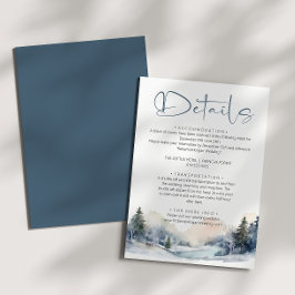 Rustikale Waldlandschaften - Details zur Hochzeit Begleitkarte