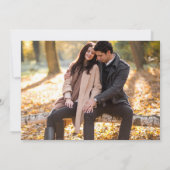 Rustikale Waldpfeifenpfeifensehen Foto Hochzeit Save The Date (Rückseite)