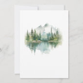 Rustikale Waldreise beginnt Wasserfarbe Einladung (Rückseite)