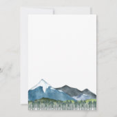 Rustikale Waldreise beginnt Wasserfarbe Einladung (Rückseite)