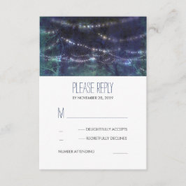 Rustikale Waldsaitenlichter Hochzeitskarten RSVP Karte