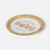 Rustikale Waldtier-Babyparty Pappteller (Schrägansicht)