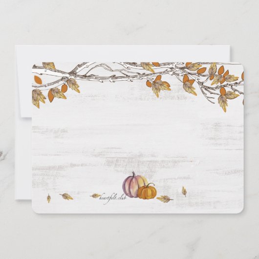 Rustikale Waldtier-Einladung Einladung (Rückseite)