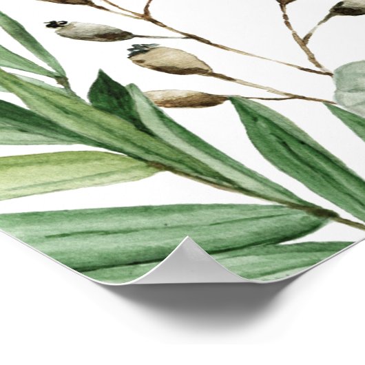 Rustikale Waldtieranlage Kinderdusche Poster (Ecke)