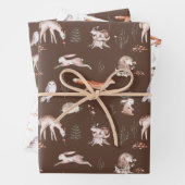 Rustikale Waldtiere Baby Geschenkpapier Set (Beispiel)