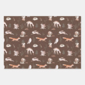 Rustikale Waldtiere Baby Geschenkpapier Set (Vorderseite)