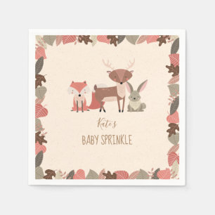 Rustikale Waldtiere Baby Sprinkle / Shower Serviette