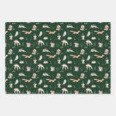 Rustikale Waldtiere Baby Wrapping Paper Geschenkpapier Set (Vorderseite 3)