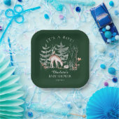 Rustikale Waldtiere Babyduschpapier Pappteller (Party)