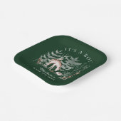 Rustikale Waldtiere Babyduschpapier Pappteller (Gewinkelt)