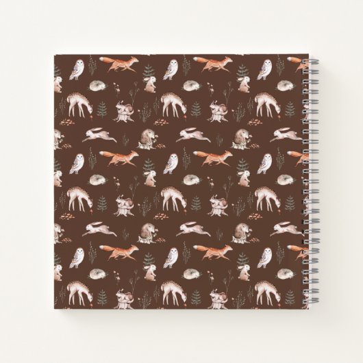 Rustikale Waldtiere Baby's First Year N Notizblock (Rückseite)