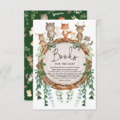 Rustikale Waldtiere Bücher für Baby Begleitkarte (Vorne/Hinten)