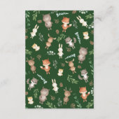 Rustikale Waldtiere Bücher für Baby Begleitkarte (Rückseite)