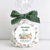 Rustikale Waldtiere Camping Kinderdusche Runder Aufkleber