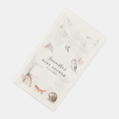 Rustikale Waldtiere Elegante Babydusche Serviette (Ecke)