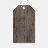 Rustikale Waldtiere Geburtstagsdusche Geschenkanhänger (Rückseite)