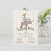 Rustikale Waldtiere Geburtstagsparty Einladung (Stehend Vorderseite)