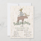 Rustikale Waldtiere Geburtstagsparty Einladung (Vorderseite)