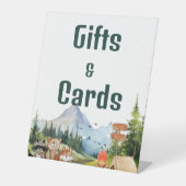 Rustikale Waldtiere Geschenk & Karte Geburtstag Sockelschild (Vorderseite)