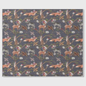 Rustikale Waldtiere Geschenkpapier (Flach)