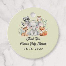 Rustikale Waldtiere Grüne Vielen Dank Geschenkanhänger