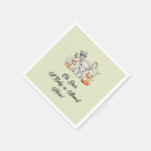 Rustikale Waldtiere Grünpflanzen Party Geschirr Serviette (Ecke)