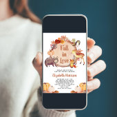 Rustikale Waldtiere Herbstdusche Einladung