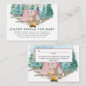 Rustikale Waldtiere Hirschbärenblütendusche Begleitkarte (Vorne/Hinten)