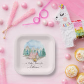 Rustikale Waldtiere Hirschbärenblütendusche Pappteller (Party)