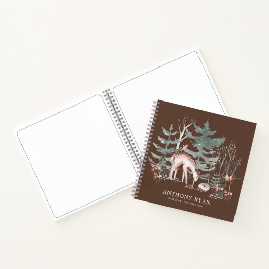 Rustikale Waldtiere im ersten Jahr nicht Notizblock (Innenseite)