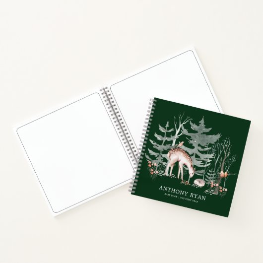 Rustikale Waldtiere im ersten Jahr nicht Notizblock (Innenseite)