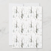 Rustikale Waldtiere Kinderdusche Einladung (Rückseite)