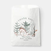 Rustikale Waldtiere Kinderdusche Geschenktütchen (Vorderseite)