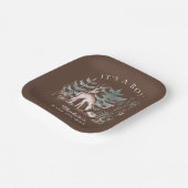 Rustikale Waldtiere Kinderdusche Pappteller (Gewinkelt)