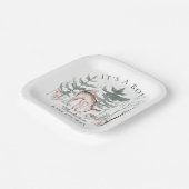 Rustikale Waldtiere Kinderdusche Pappteller (Gewinkelt)