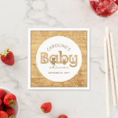 Rustikale Waldtiere Kinderdusche Serviette (Beispiel)