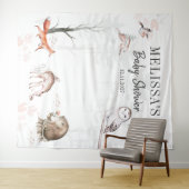 Rustikale Waldtiere Kinderdusche Wandteppich (Beispiel (Horizontal))