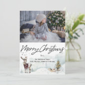 Rustikale Waldtiere Weihnachtsgebäck Wasserfarbe F Einladung (Stehend Vorderseite)