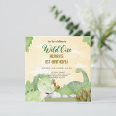 Rustikale Waldtiere Wildtiere einen Geburtstag Einladung (Stehend Vorderseite)