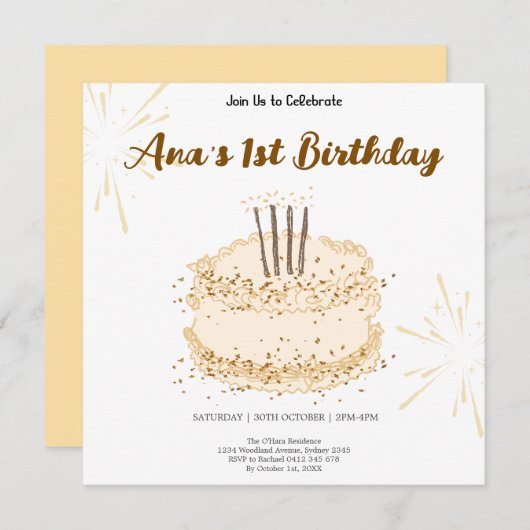 Rustikale Waldtiere Wildtiere einen Geburtstag Einladung (Vorne/Hinten)