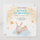 Rustikale Waldtiere Wildtiere einen Geburtstag Einladung (Vorderseite)