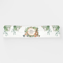 Rustikale Waldtiere zum Geburtstag Banner
