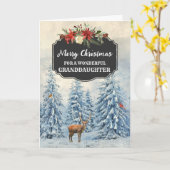 Rustikale Waldtochter Frohe Weihnachten Karte (Gelbe Blume)