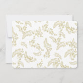 Rustikale Waldvögel Burgund und Goldhochzeit Einladung (Rückseite)