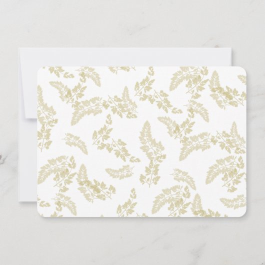 Rustikale Waldvögel Burgund und Goldhochzeit Einladung (Rückseite)